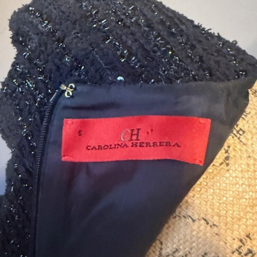 Black Carolina Herrera Cocktail Dress 6 - Picture 3 of 4